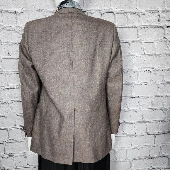 Givenchy Gentleman Vintage Wool Tweed Blazer, Men's 42R - Picture 3 of 14